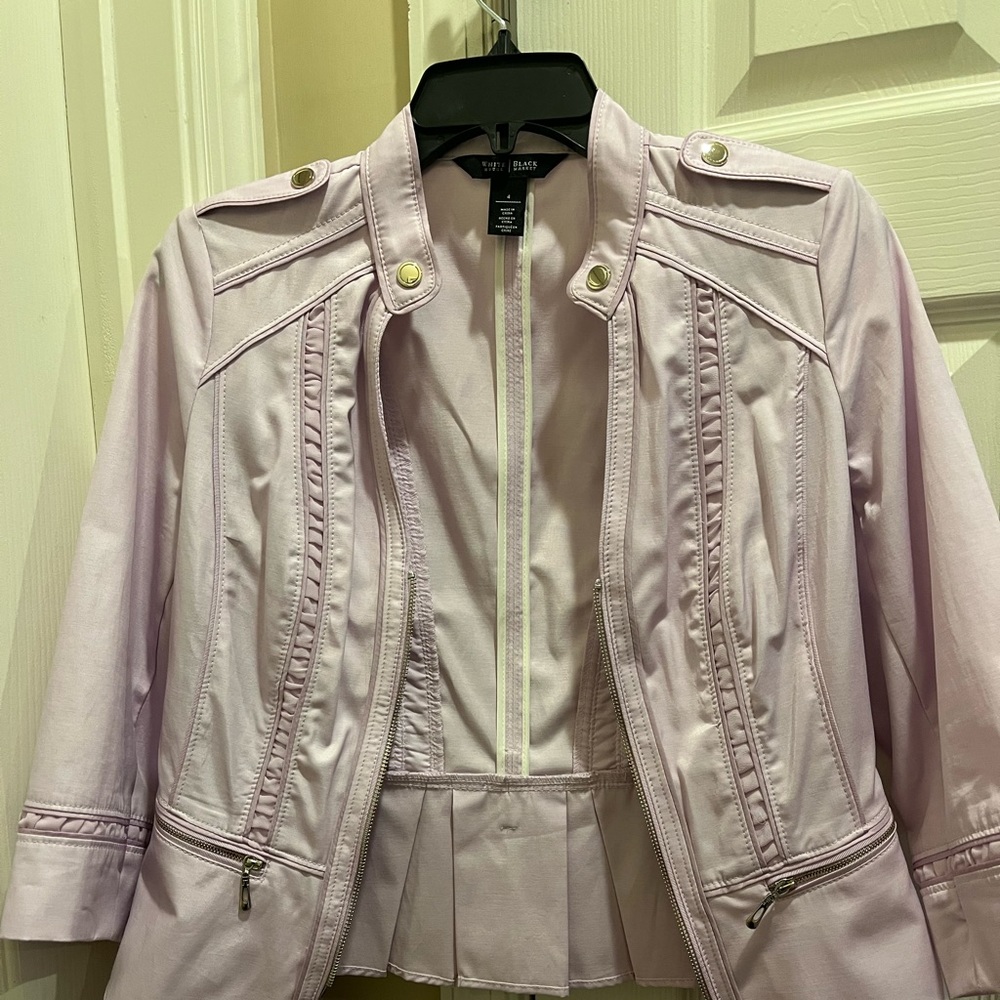 WHITE HOUSE BLACK MARKET Lilac Jacket